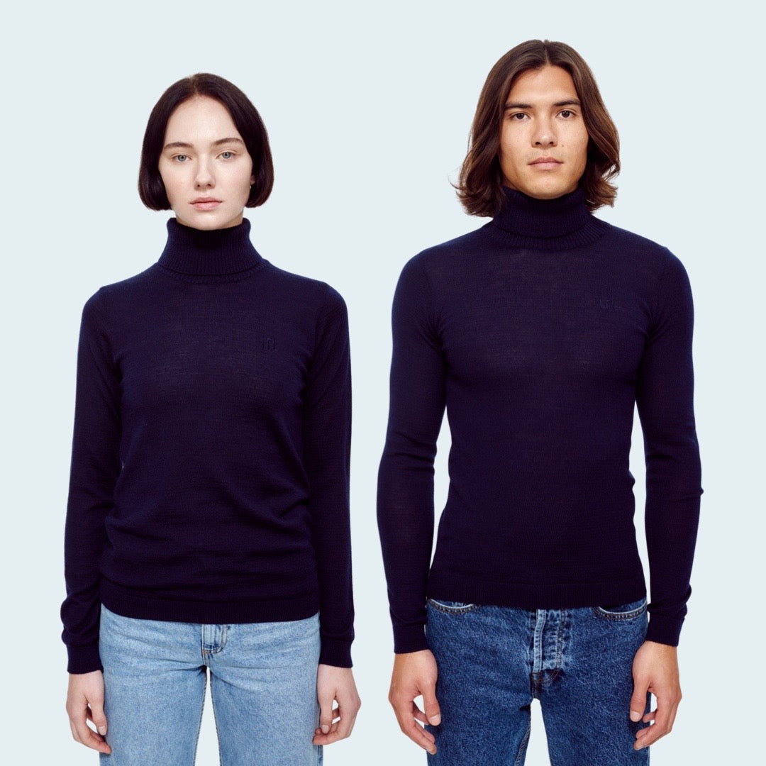 The Roll Neck Unisex Sweater  NAVY