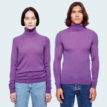Load image into Gallery viewer, The Roll Neck Unisex Sweater PURPLE

