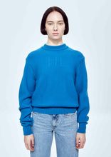 Load image into Gallery viewer, The Deuce Sweater Crop AZURE
